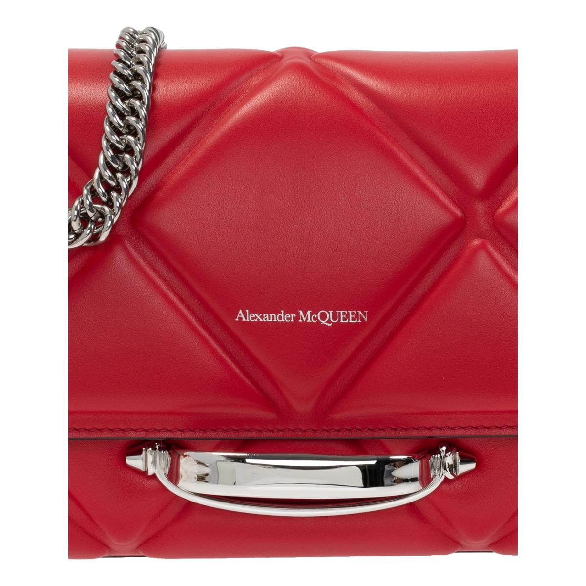 Alexander McQueen The Story Red Leather Quilted Shoulder Bag 631473