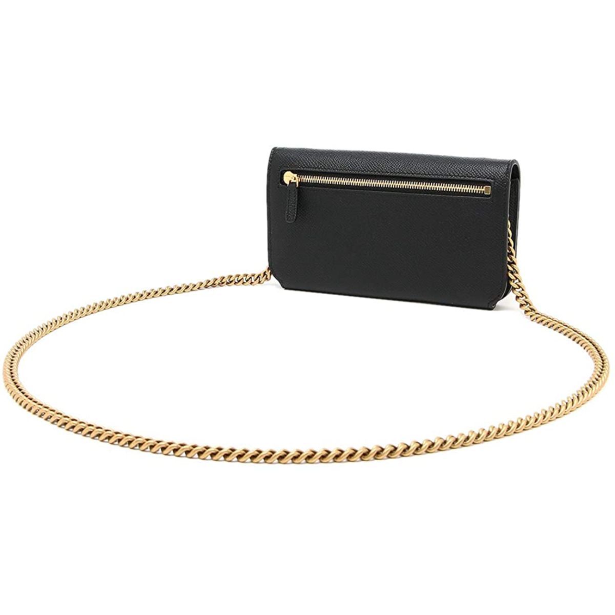 Balenciaga BB Grained Calfskin Black Wallet On Chain Cross Body