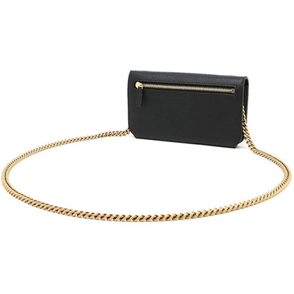 Balenciaga BB Grained Calfskin Black Wallet On Chain Cross Body