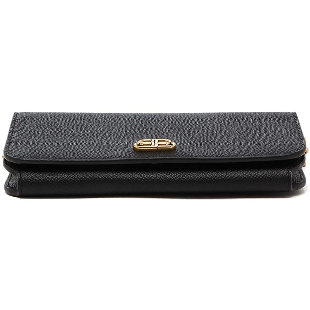 Balenciaga BB Grained Calfskin Black Wallet On Chain Cross Body