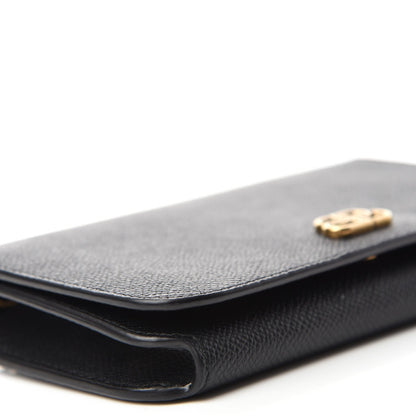 Balenciaga BB Grained Calfskin Black Wallet On Chain Cross Body