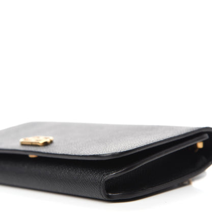 Balenciaga BB Grained Calfskin Black Wallet On Chain Cross Body
