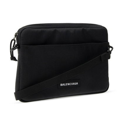 Balenciaga Explorer Black Nylon Tablet Holder Shoulder Bag 618377