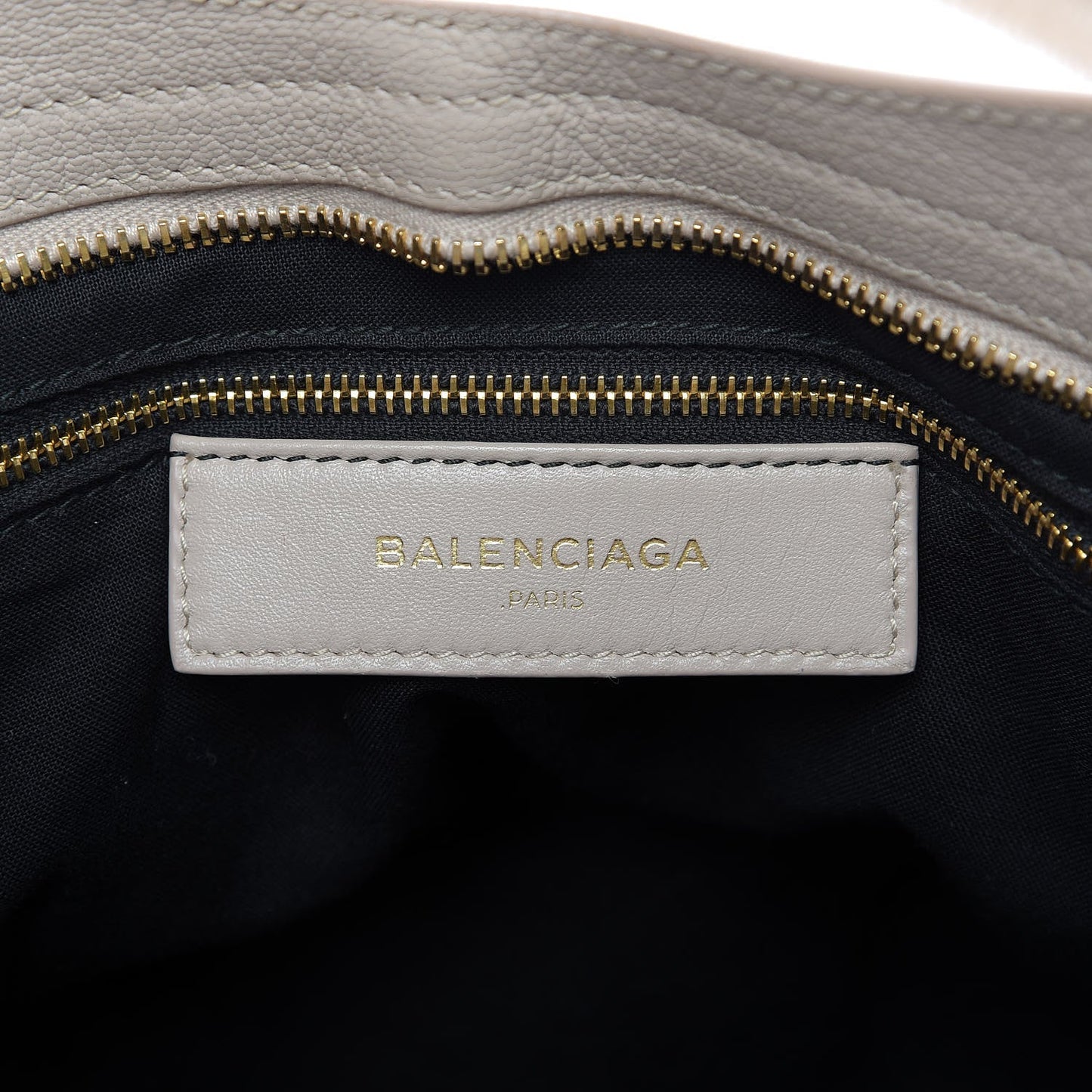 Balenciaga City Praline Beige Shiny Goat Leather Shoulder Bag