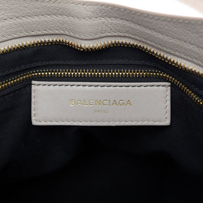 Balenciaga City Praline Beige Shiny Goat Leather Shoulder Bag