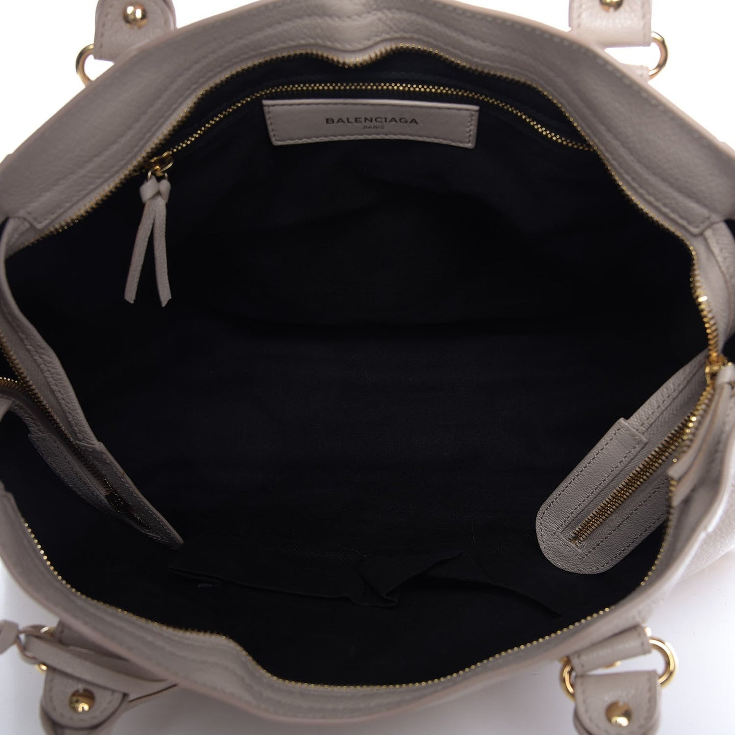 Balenciaga City Praline Beige Shiny Goat Leather Shoulder Bag