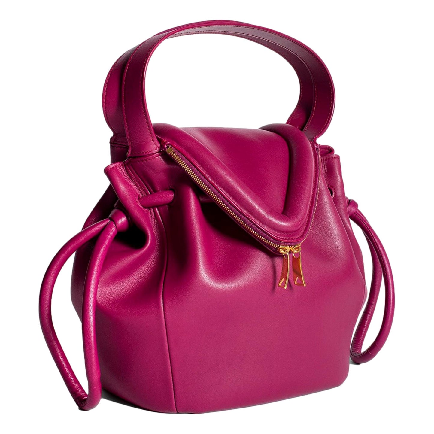 Bottega Veneta Beak Cinnabar Calfskin Shoulder Bag