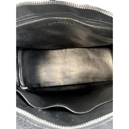 Chanel Medallion Black Caviar Quilted Leather Tote Bag