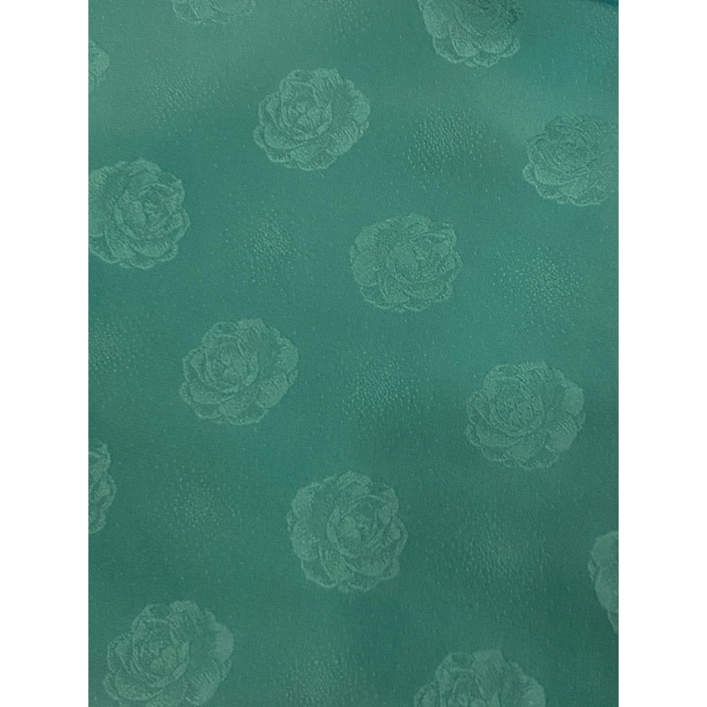 Chanel Rose Woven Green Silk Large Scarf Shawl