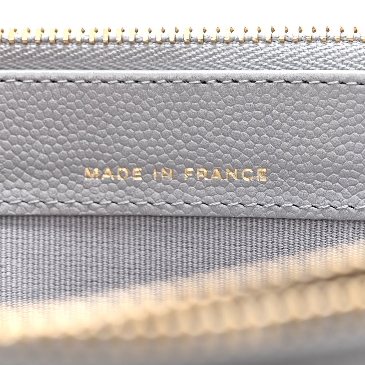 Chanel Matelasse Caviar Leather Charm Wallet on Chain Grey