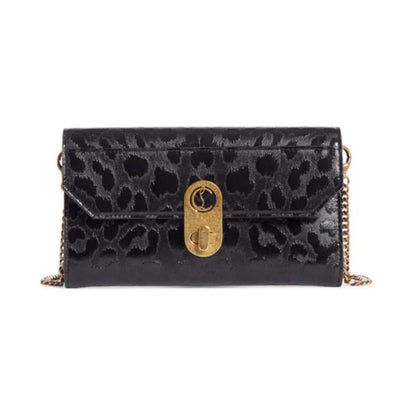Christian Louboutin Elisa Black Leopard Paris Convertible Belt Bag
