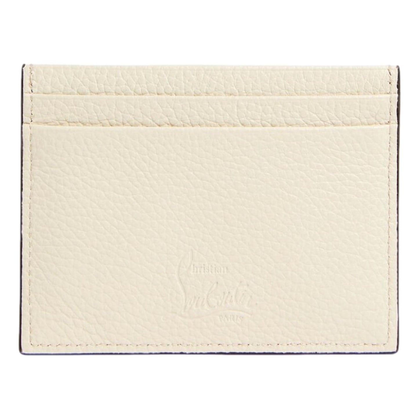 Christian Louboutin Kios Loubisky Spike Snow Leather Card Holder