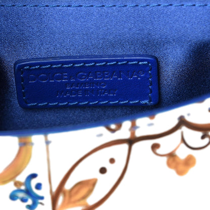 Dolce Gabbana Miss Sicily Majolica Patent Leather Micro Satchel Crossbody