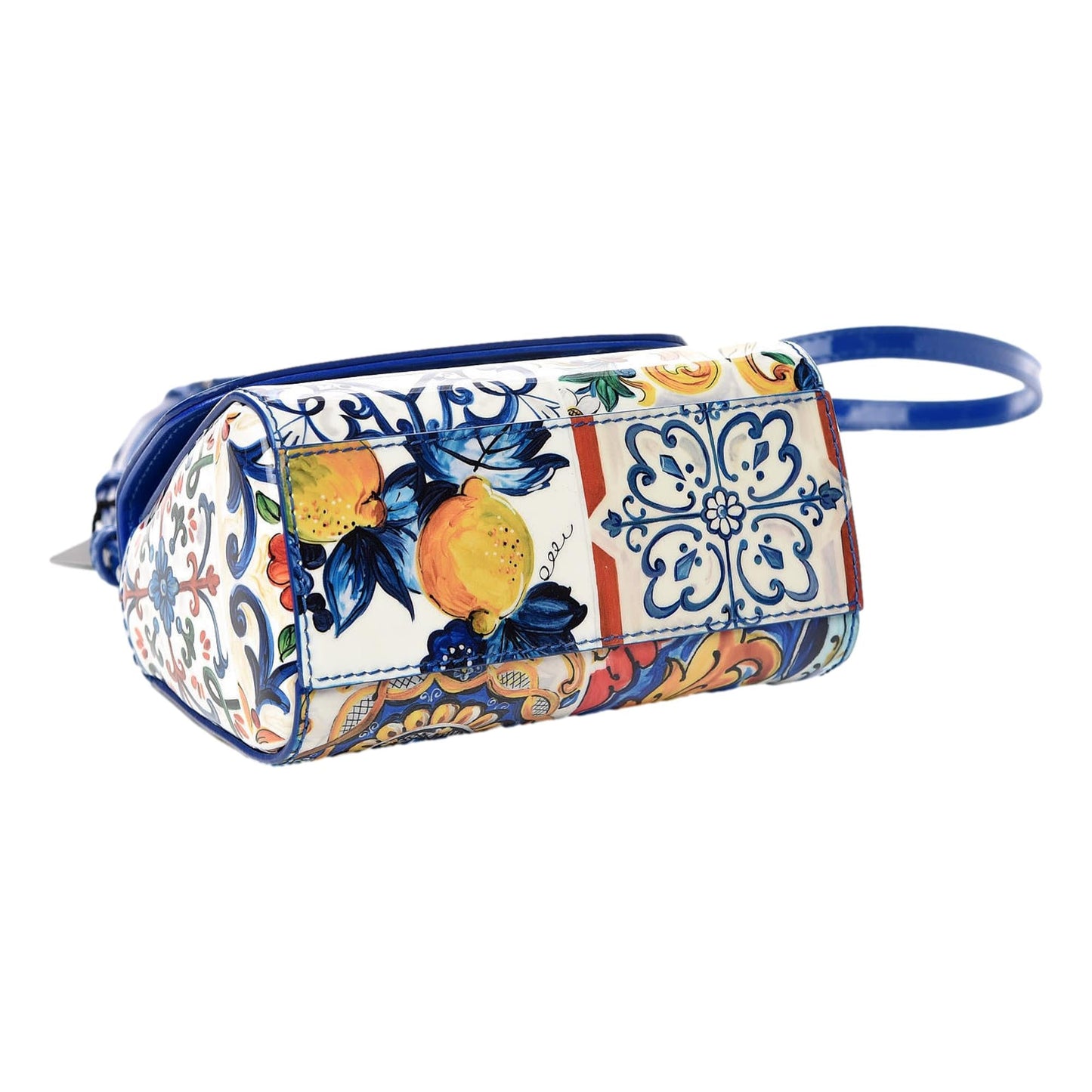 Dolce Gabbana Miss Sicily Majolica Patent Leather Micro Satchel Crossbody