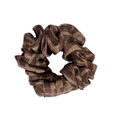 Fendi Antonio Lopez Silk Scarf and FF Logo Scrunchie Set