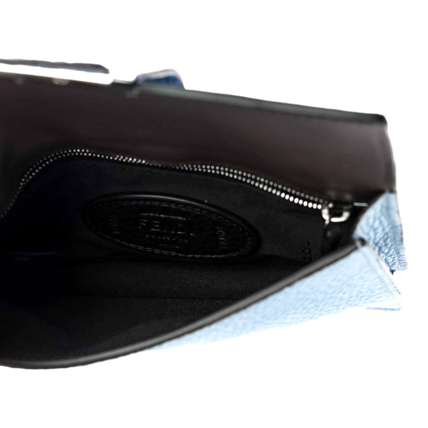 Fendi Baguette Sky Blue Leather Crossbody Belt Bag