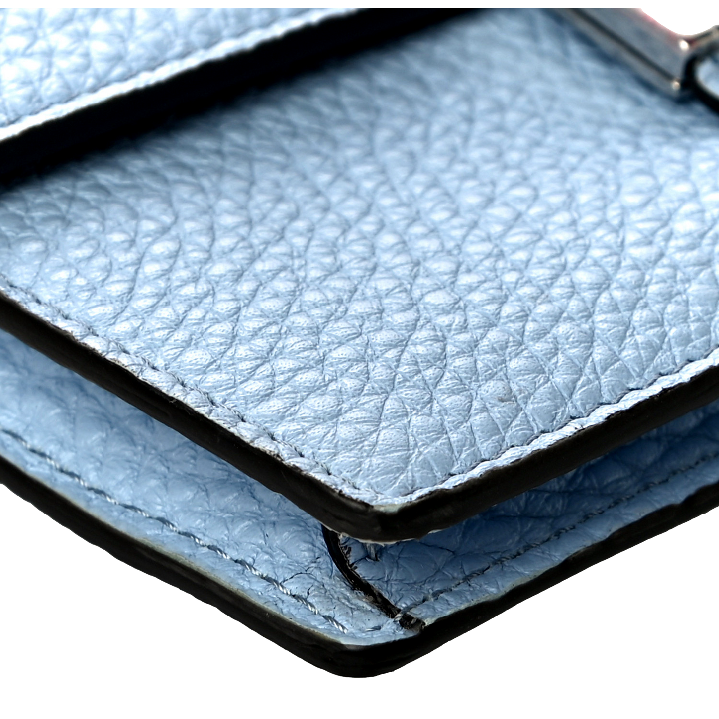 Fendi Baguette Sky Blue Leather Crossbody Belt Bag