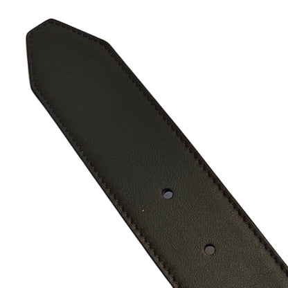 Fendi Mens Black Smooth Calfskin Leather Belt Size 105