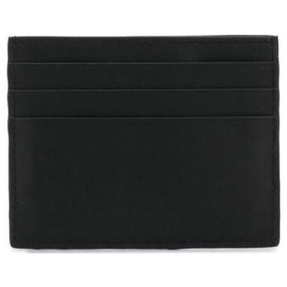Fendi Corner Bugs Gold Black Calf Leather Card Case 7M0164