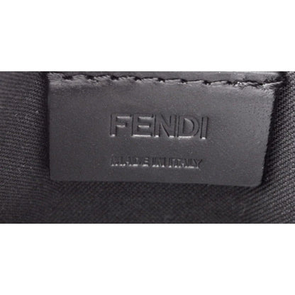 Fendi Corner Bugs Gold Black Calf Leather Card Case 7M0164