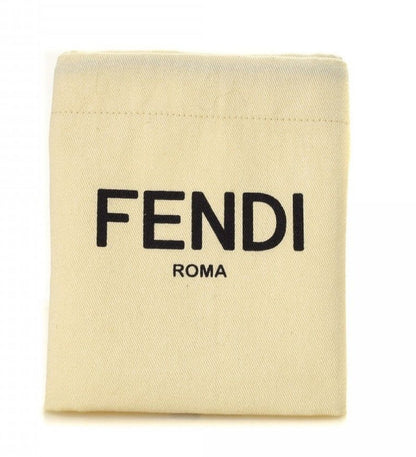 Fendi FF Zucca Monogram Buckle Belt Size 100 Brown Calf Leather Silver