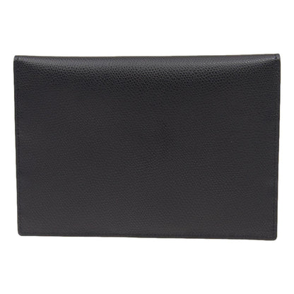 Fendi F is Fendi Black Brown Embossed Leather Flat Pouch 8N0151