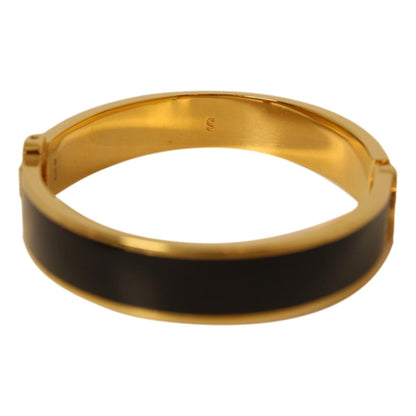 Fendi F is Fendi Brown Black Large Cuff Bracelet 8AG793