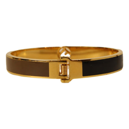 Fendi F is Fendi Brown Black Medium Cuff Bracelet