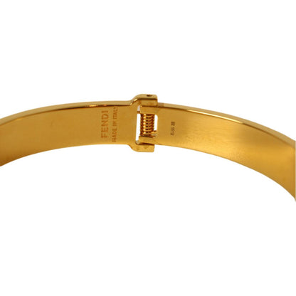 Fendi F is Fendi Brown Black Medium Cuff Bracelet