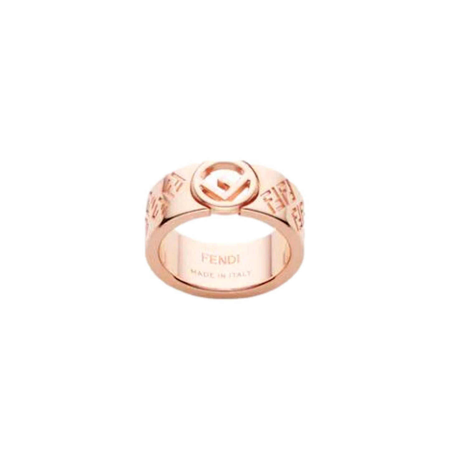 Fendi F is Fendi Engraved Rose Gold Ring Medium