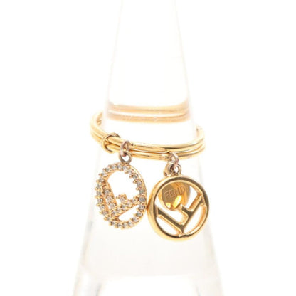 Fendi F is Fendi Soft Gold and Crystal Ring Size 8