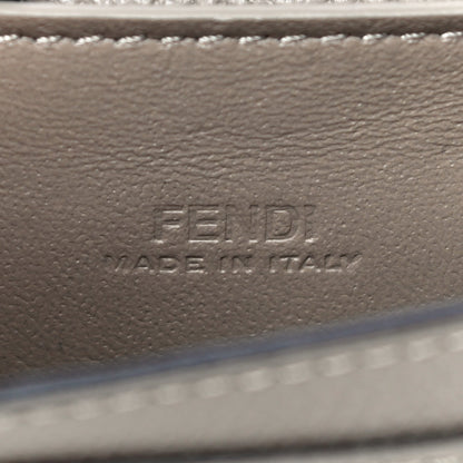 Fendi F is Fendi Tortora Grey Leather Mini Chain Wallet Bag