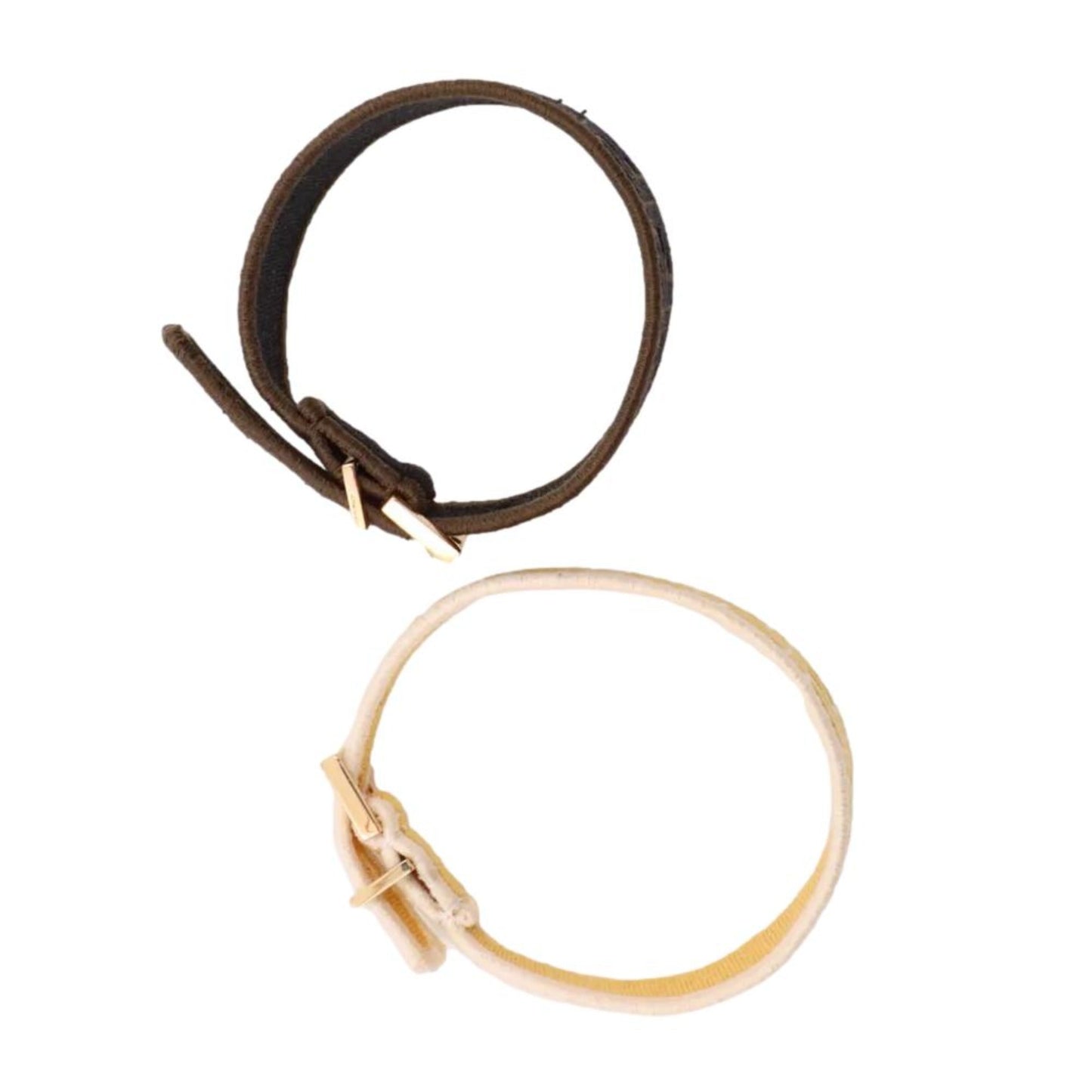 Fendi FF Embroidered Brown Pink Yellow Kit Bracelet