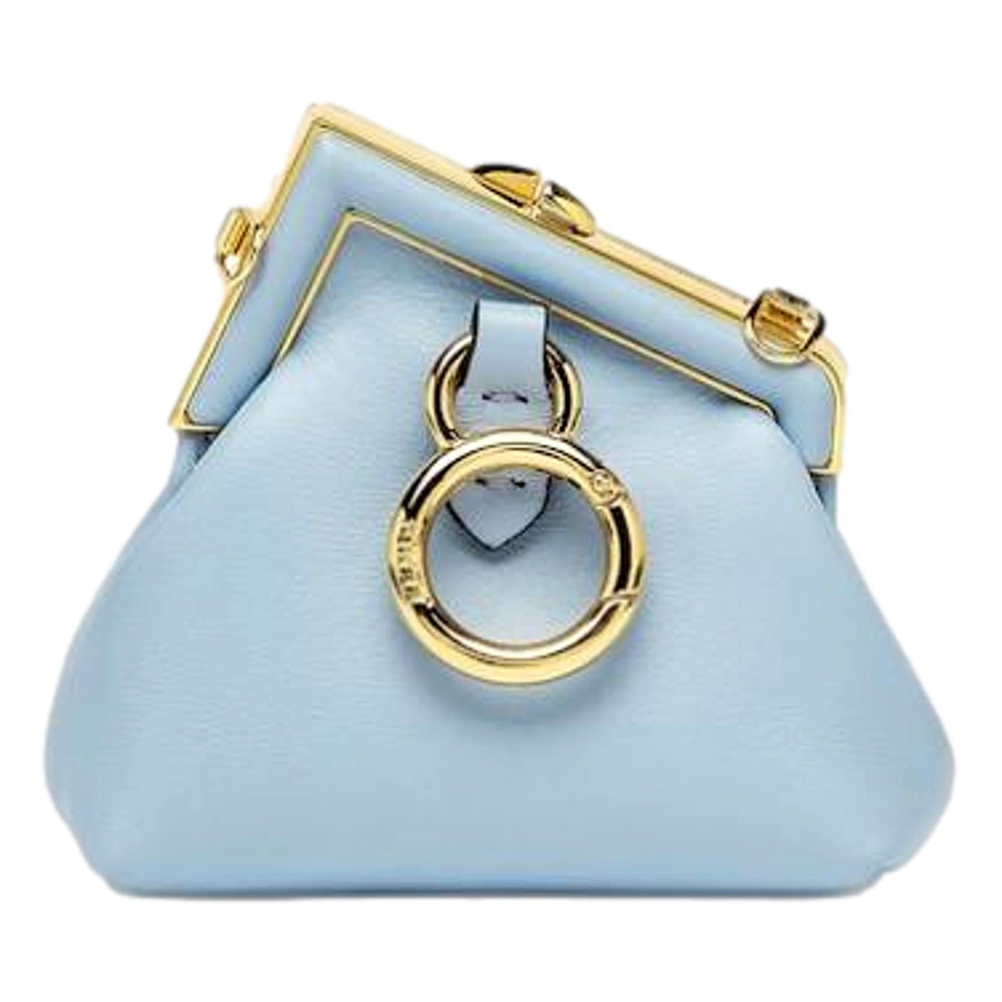 Fendi First Blue Leather Nano Coin Purse Charm