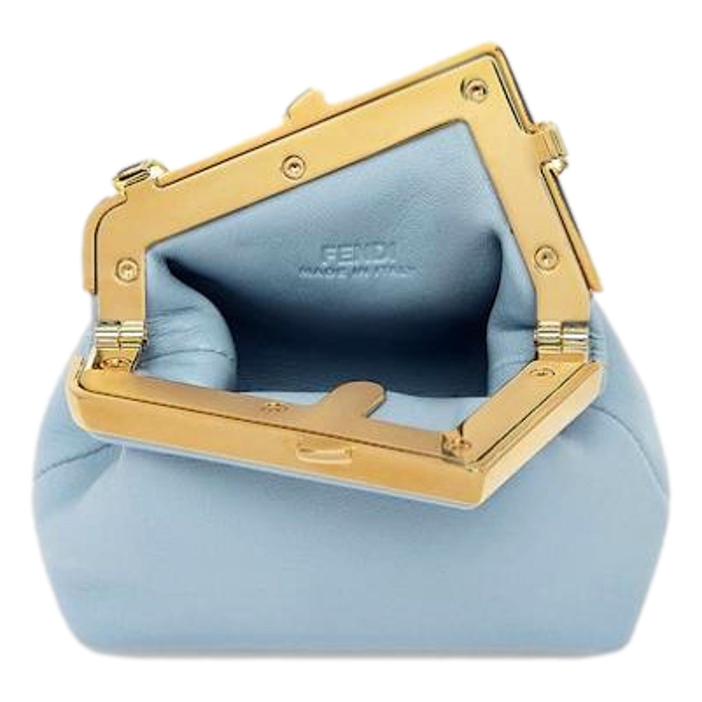 Fendi First Blue Leather Nano Coin Purse Charm
