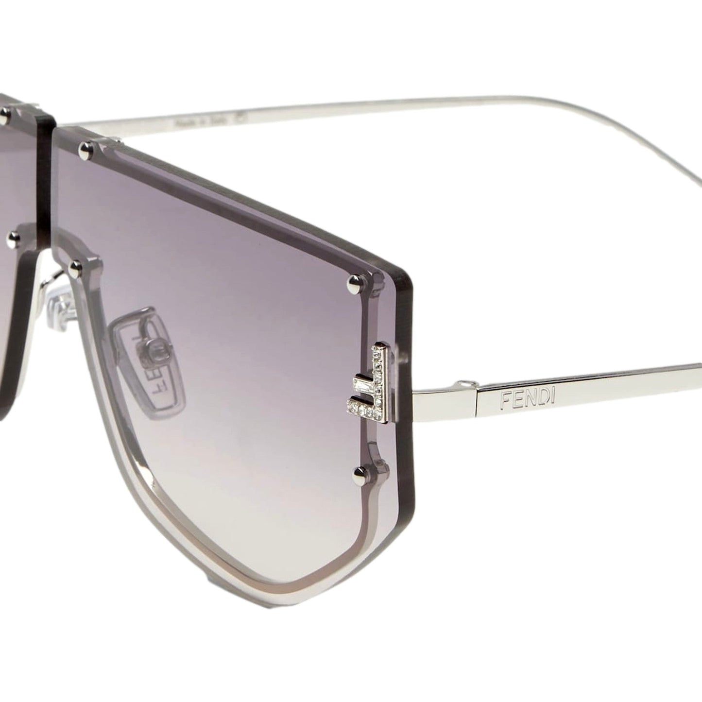 Fendi First Women's Sunglasses Grey Metal