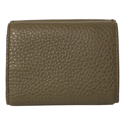 Fendi Grey Selleria Calf Leather Staples Small Trifold Wallet 7M0280