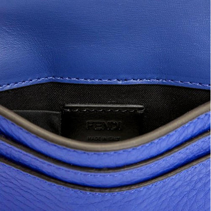 Fendi Micro Baguette Cross Body Neon Blue Leather