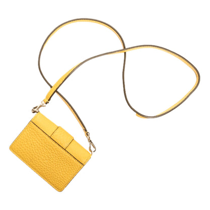 Fendi Micro Baguette Sunflower Yellow Grain Leather Mini Crossbody Bag