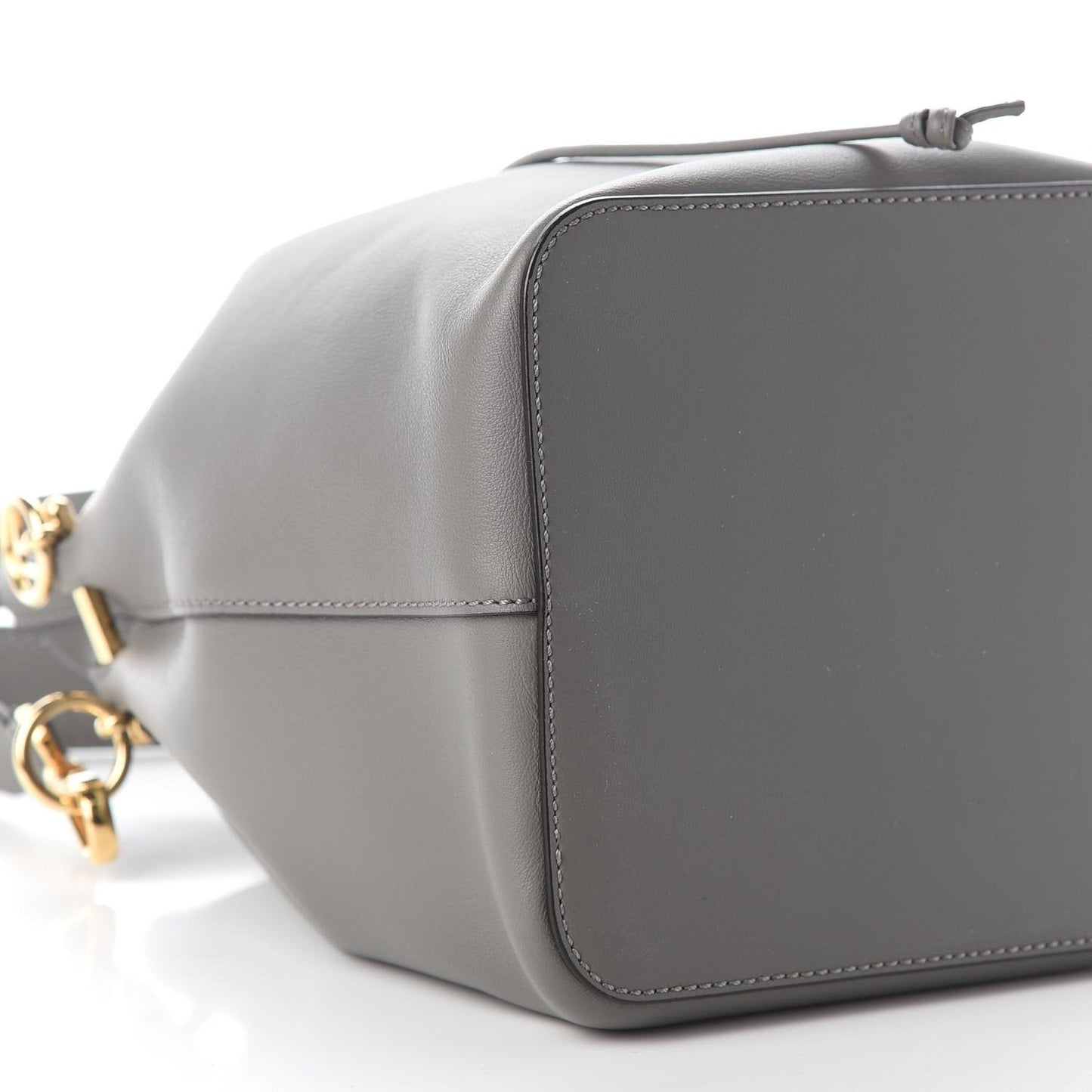 Fendi Mon Tresor Grey Calfskin Leather Bucket Bag