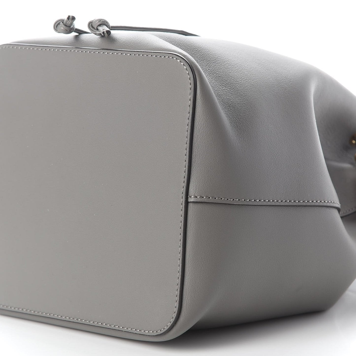 Fendi Mon Tresor Grey Calfskin Leather Bucket Bag