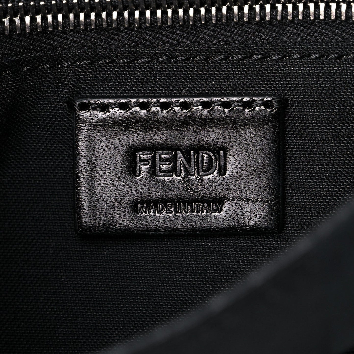 Fendi Pequin Baguette Black Nylon Belt Bag