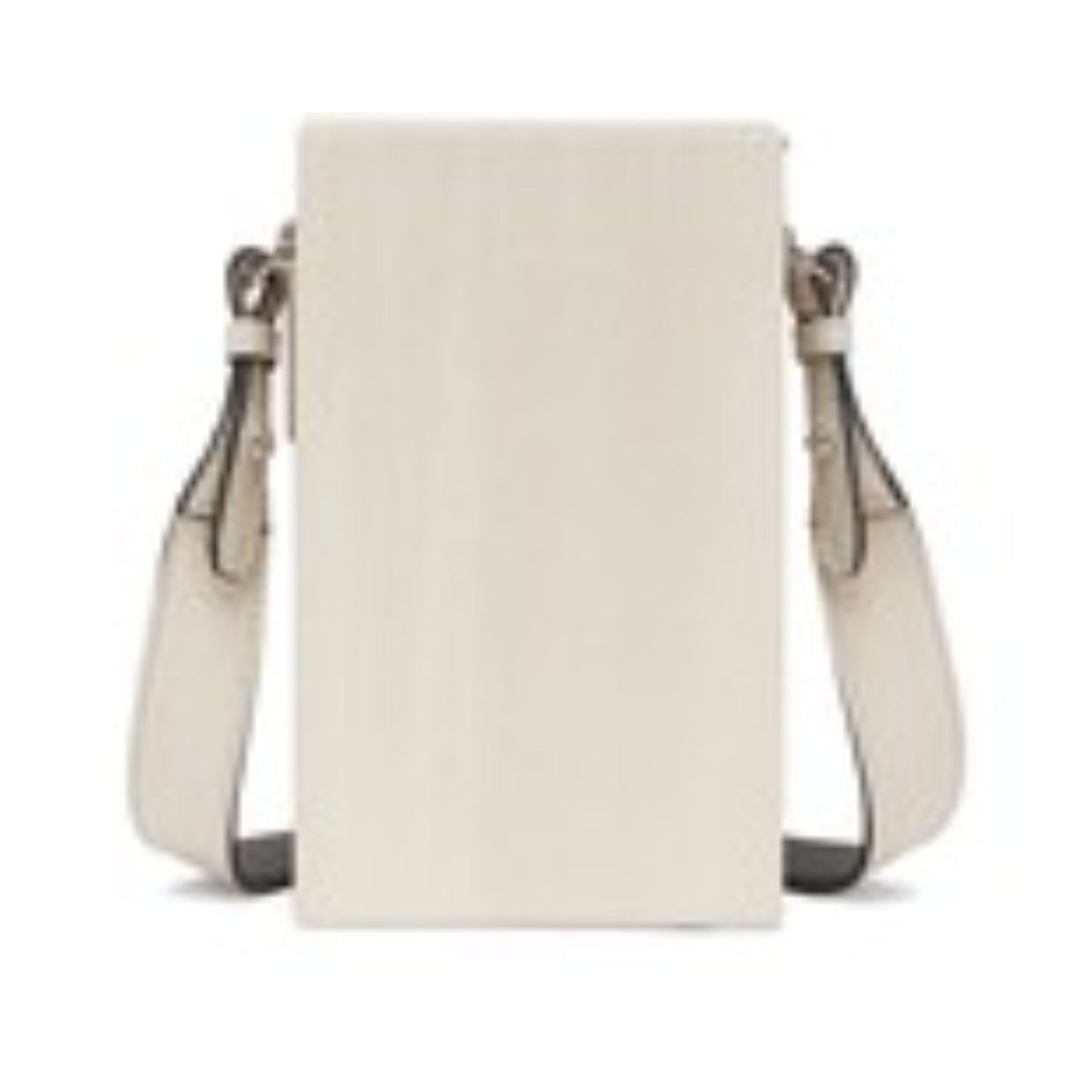 Fendi Roma Vertical Box Grey Leather Shoulder Bag