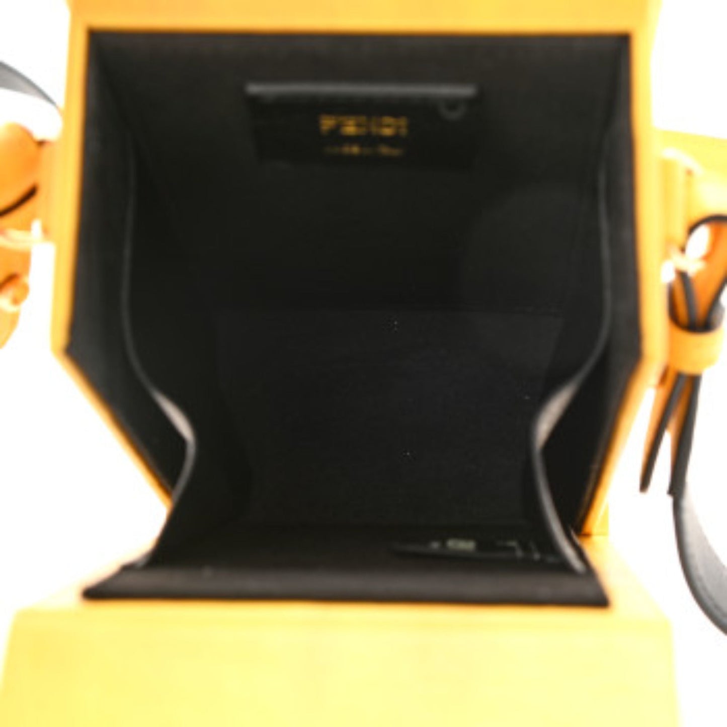 Fendi Roma Vertical Box Yellow Leather Shoulder Bag 7VA519