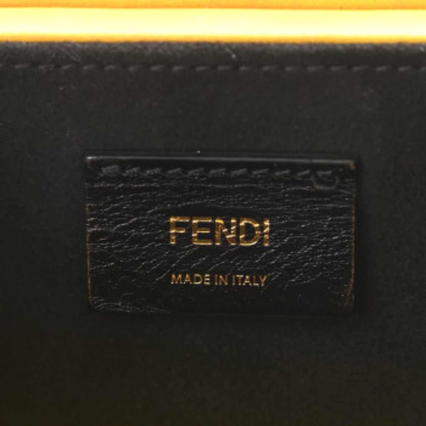 Fendi Roma Vertical Box Yellow Leather Shoulder Bag 7VA519