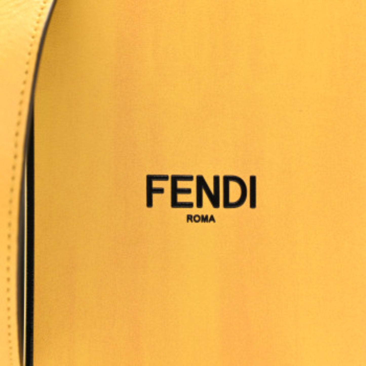 Fendi Roma Vertical Box Yellow Leather Shoulder Bag 7VA519