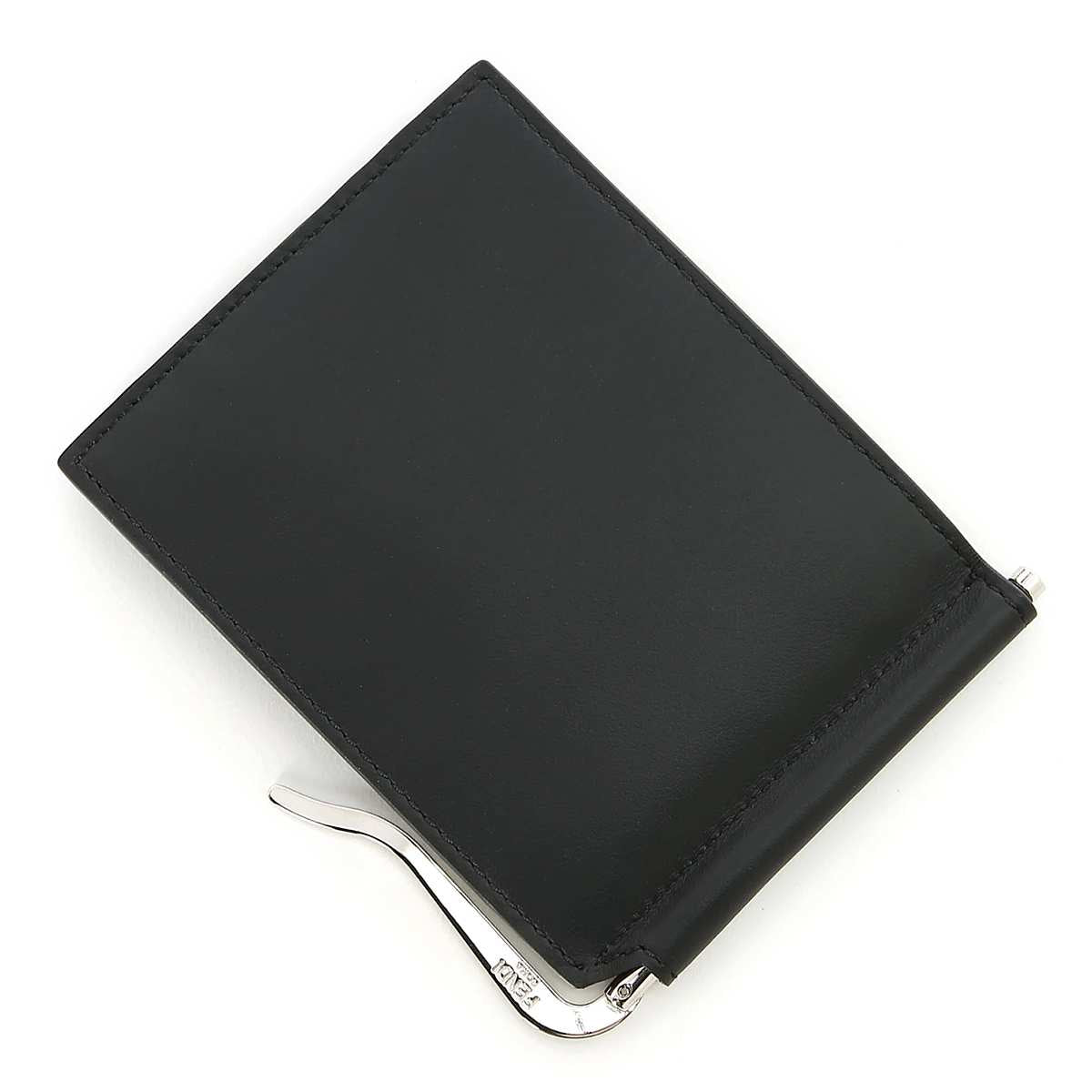 Fendi See You Bugs Black Smooth Calf Leather Money Clip Bifold 7M0281