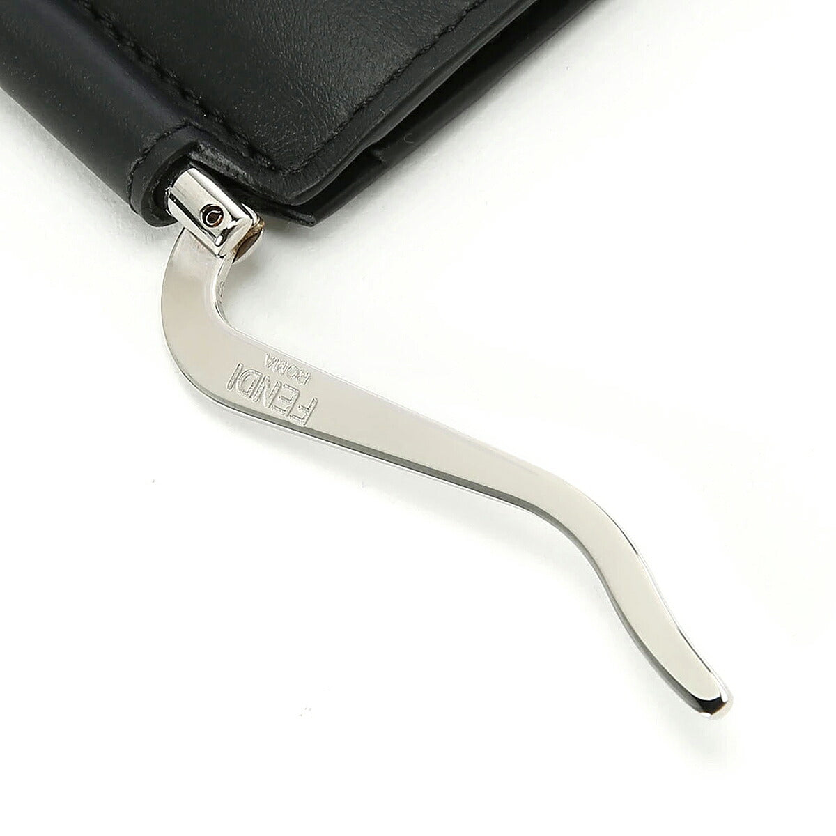 Fendi See You Bugs Black Smooth Calf Leather Money Clip Bifold 7M0281