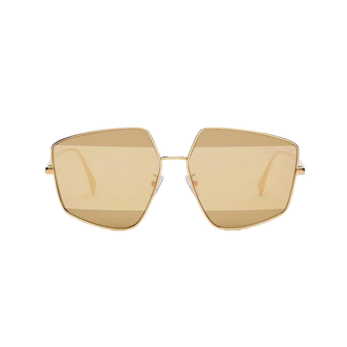 Fendi Stripes Gold Tint and Frame Metal Sunglasses