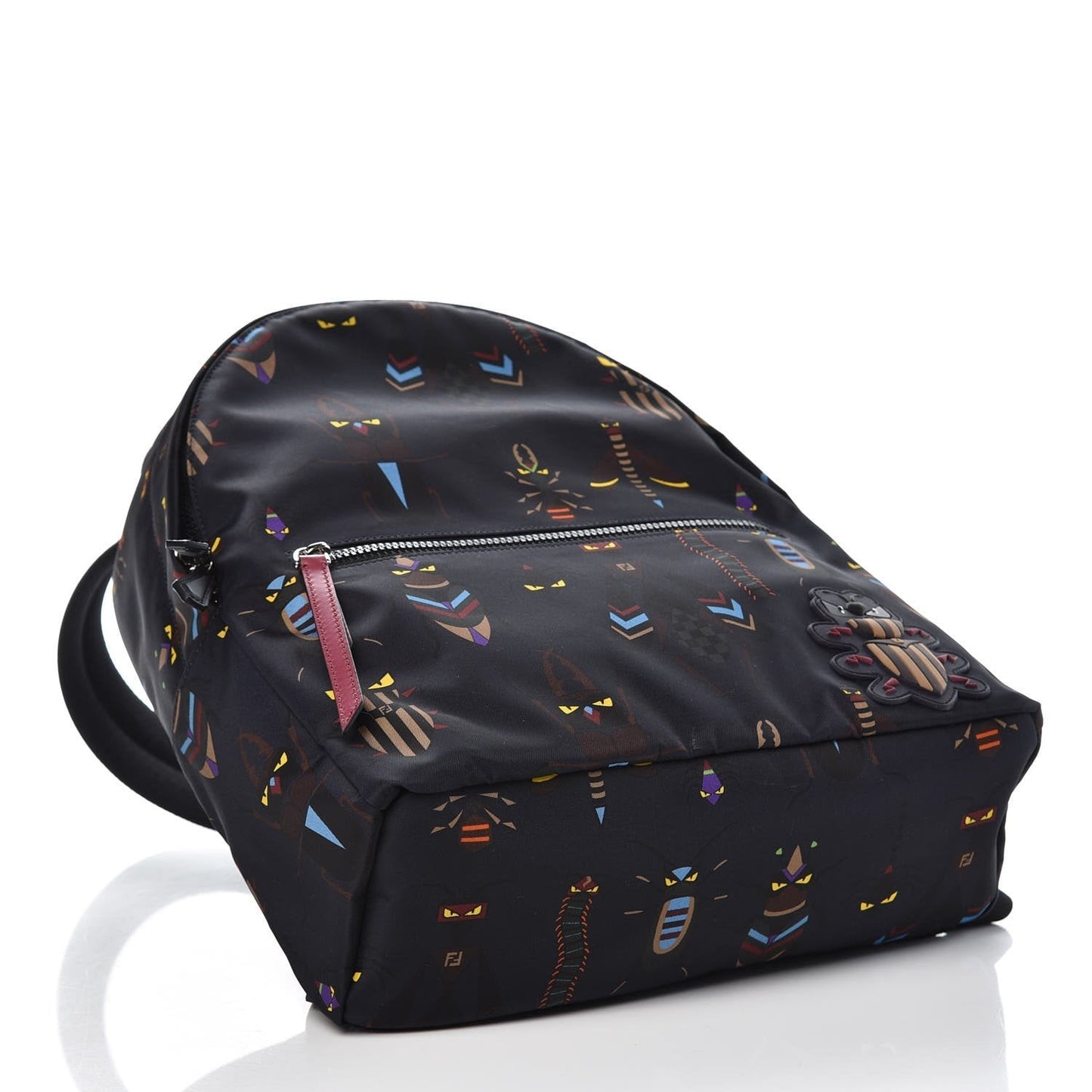 Fendi Super Bugs Navy Blue Nylon Backpack Bag 7VZ043